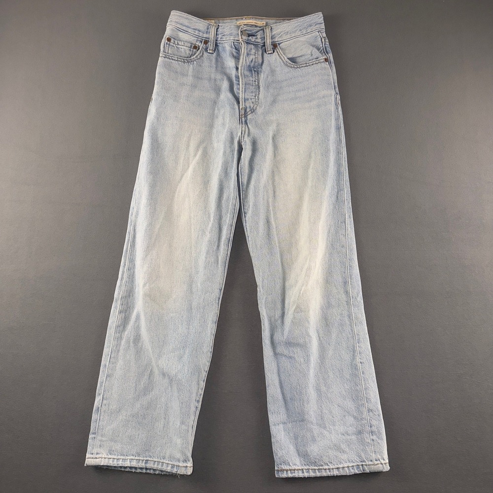 Levis Premium Ribcage Straight Ankle Jeans Light Wash 26x27 72693-0055